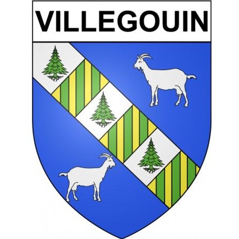 Villegouin 36 Ville Stickers Blason Autocollant Adhésif - Taille : 4 Cm