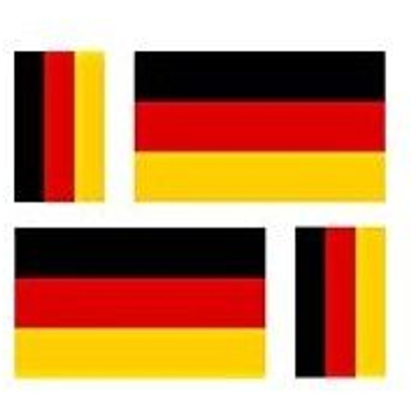 Drapeau Allemagne - 4 X Autocollant Sticker Voiture Moto Valise Pc Portable Drapeau Allemagne