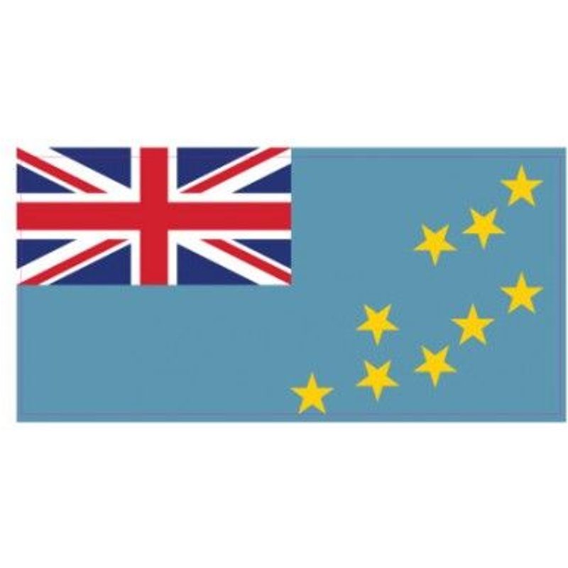 Autocollant Drapeau Tuvalu Sticker Flag - Taille : 8 Cm