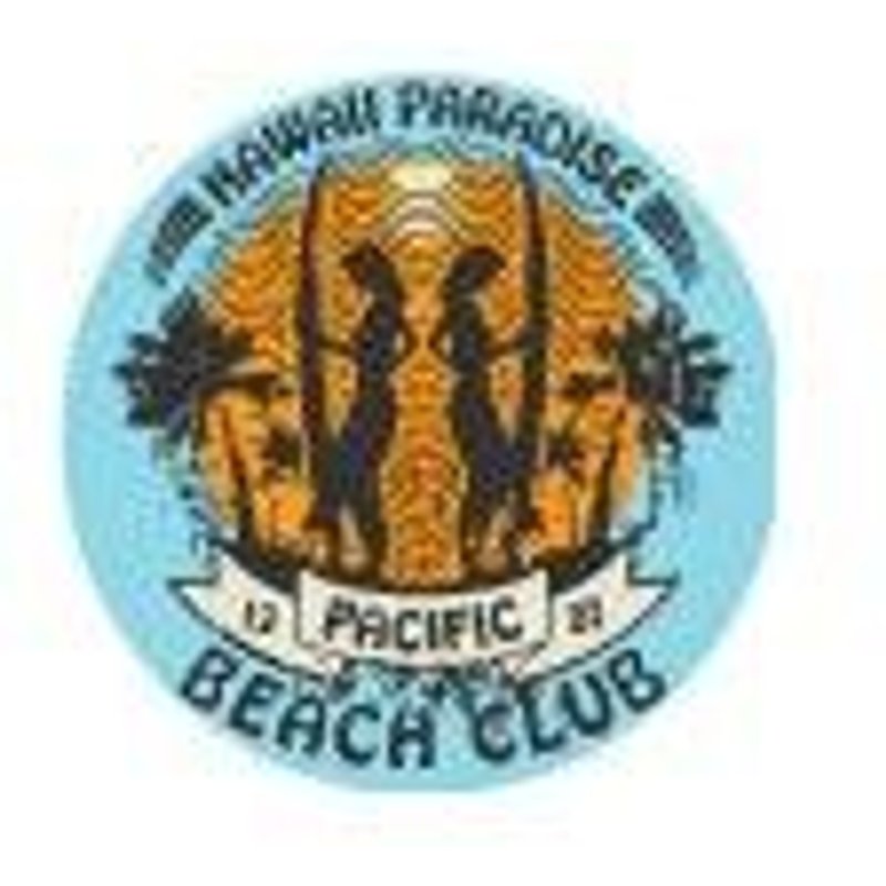 2 X Hawaii Sticker Surf Autocollant Vinyle, Ipad, Ordinateur Portable, Mallette, La Plage Fun Logo 4318, Pacifique - 10 Cm