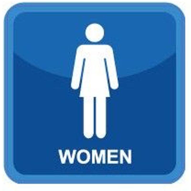 Wc Toilettes Women Femmes 8366 Autocollant Sticker - Taille : 8 Cm - Couleur : Marron