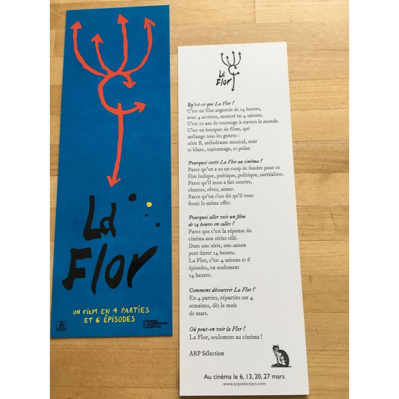 La Flor, Mariano Llinas : 1 Marque Pages (20x7 Cm)
