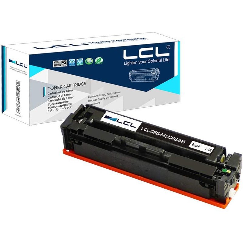 LCL Cartouche de Toner Compatible 045 CRG045 CRG-045 (1Noir) Remplacement pour Canon i-SENSYS LBP611C/ LBP611CN/ LBP612C/LBP613Cdw MF631Cn / MF632Cdw / MF633Cdw /MF634Cdw /MF635cx