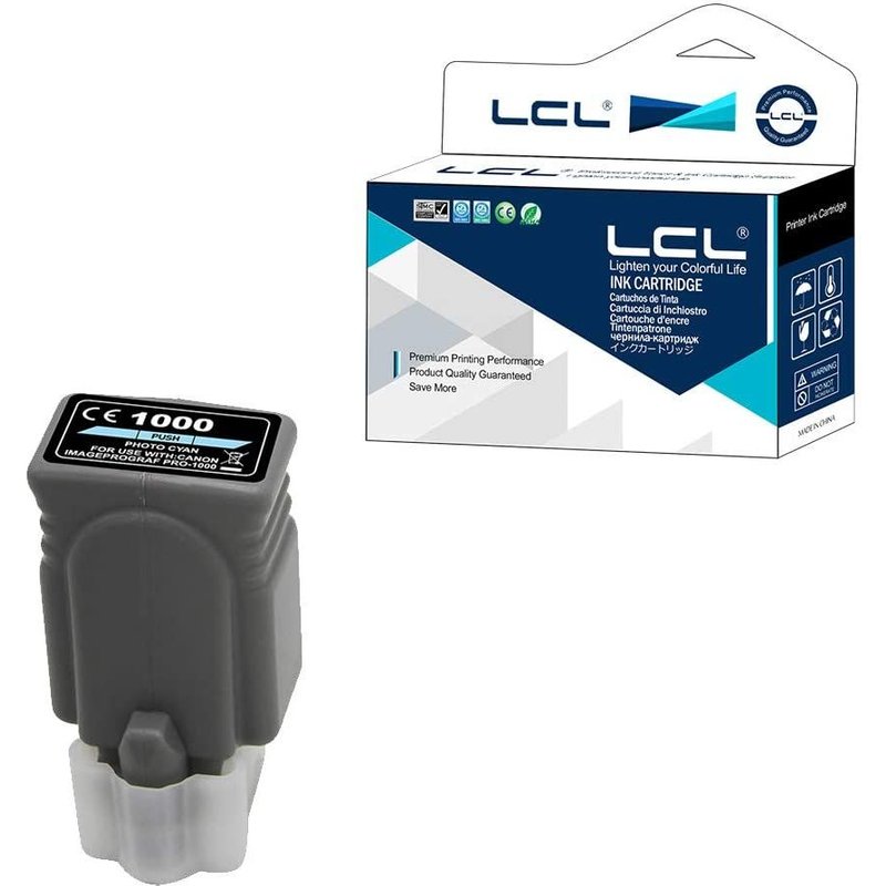 LCL Cartouche d'encre Compatible PFI-1000 PC PFI-1000PC 0550C001 Pigment(1Pack Photo Cyan) Remplacement pour Canon imagePROGRAF PRO-1000