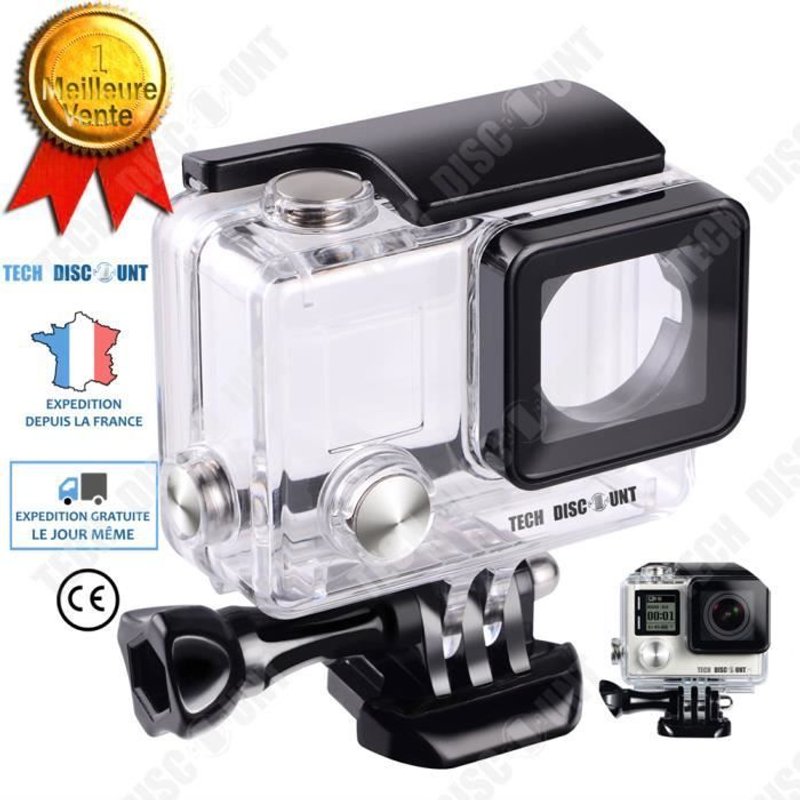 TD Boîtier étanche Gopro pour Hero 4 Hero 3 caméra sport accessoire etui equipement underwater imperméable protection waterpr A68706