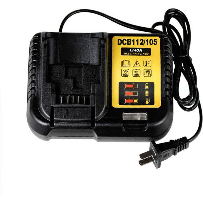 Compatibles Dewalt DCB112/DCB105/DCB200/DCB141-XJ/DCB182 Chargeur de batterie pour batteries Li-ion Dewalt 14.4V 18V 20V