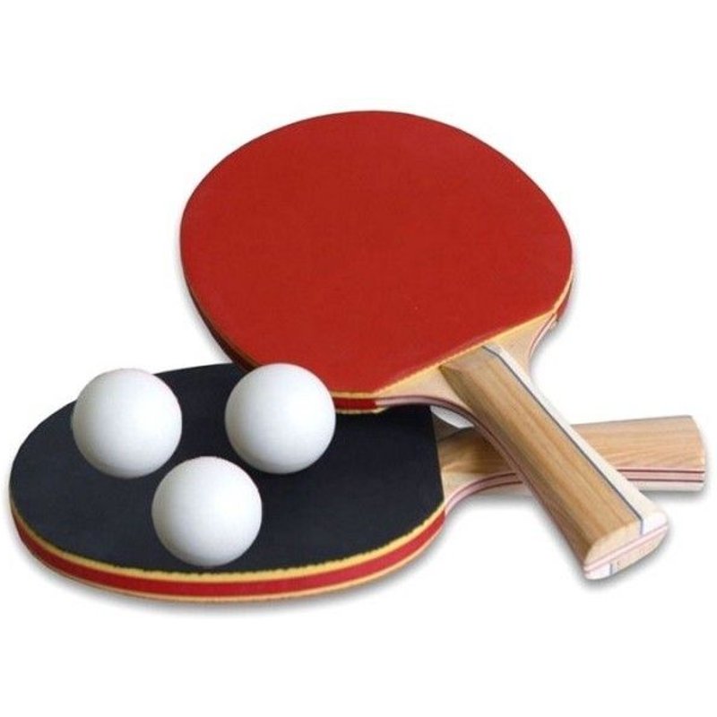 Set 2 Raquettes De Ping Pong + 3 Balles Et Etui Jeu