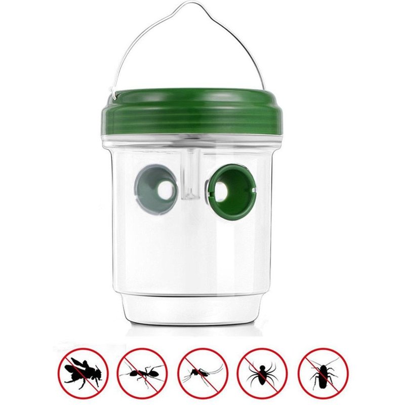 Piège à guêpes 1/2 pièces Attrape-piège à guêpes? vie de jardin de maison? piège à énergie solaire d'extérieur avec distance à ultraviolets? capteur à lumière UV à accrocher