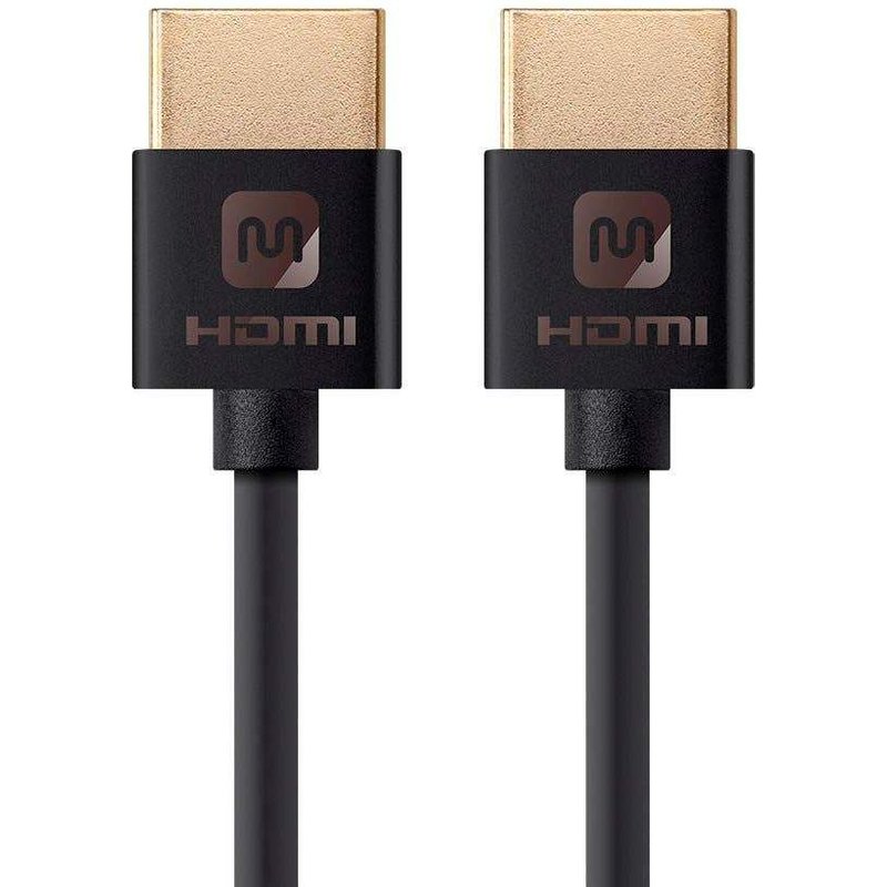 Câble High Speed HDMI Monoprice - 15 cm (6") - Noir, 4K24Hz, 10,2 Gbps, 36 AWG, YUV, 4:2:0 - Ultra fin