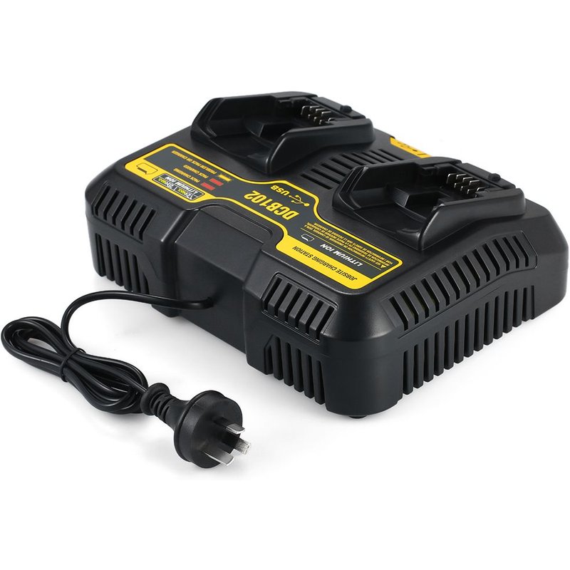 DCB102 Chargeur de remplacement pour DEWALT DCB102 20 volts MAX station de charge de chantier double ports USB Chargeur de batterie Dewalt Outils