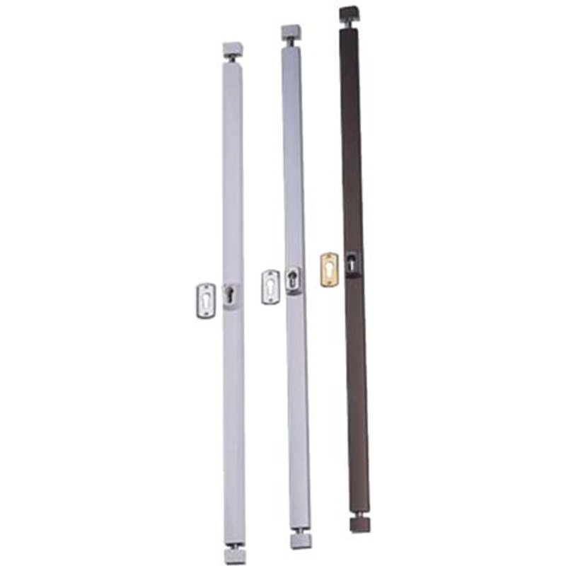 Serrure en applique 2 points Styl Barr CAVERS ISEO - pour cylindre profilé - lg 2.30 m - or - 40002305