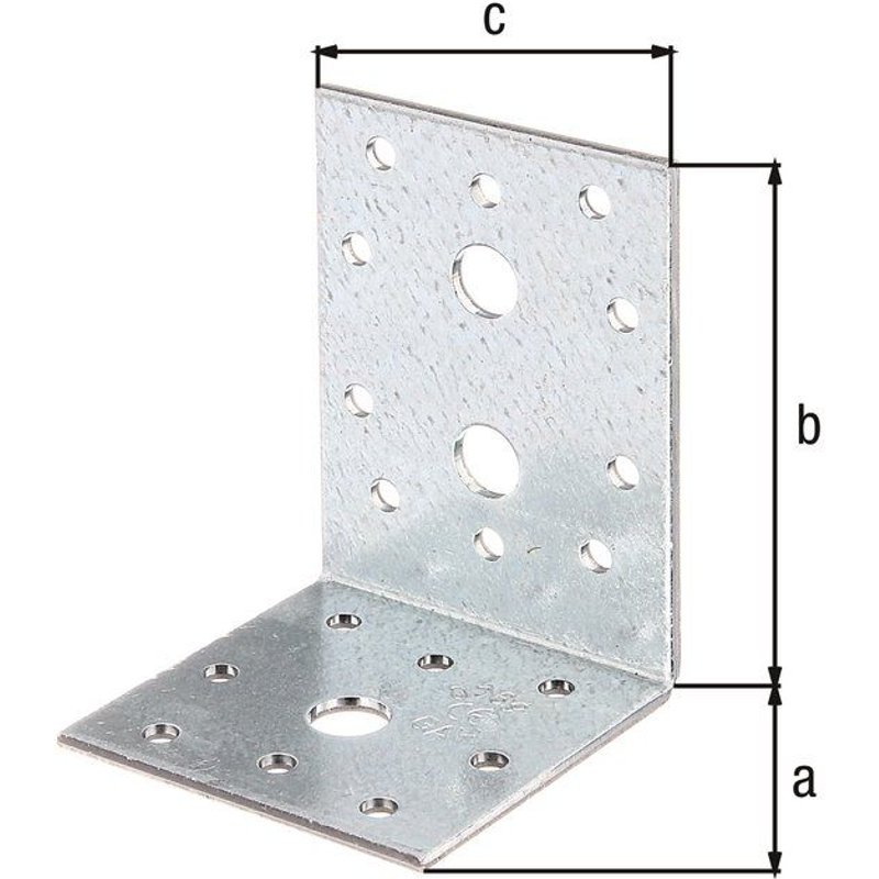 Équerre d'assemblage galva zinguée sendzimir 60x80x60