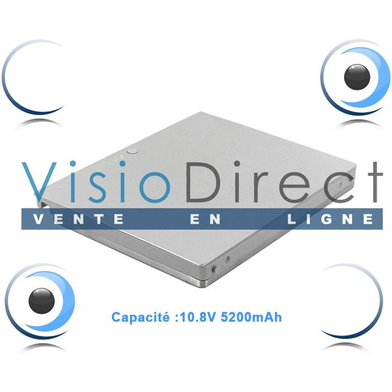 Batterie 11.1V 5400 mAh pour ordinateur portable APPLE MacBook Pro 15" MA601X/A - Visiodirect -