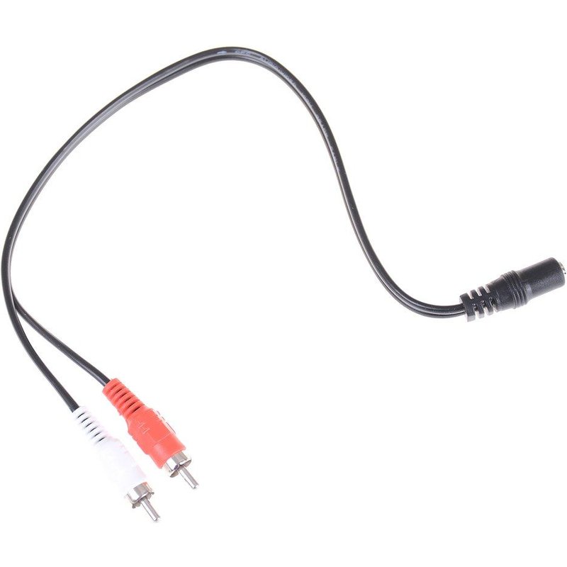 Adaptateur prise stéréo femelle 3.5mm prise à 2 mâle Jack RCA câble Audio et câble de haut-parleur d'ordinateur