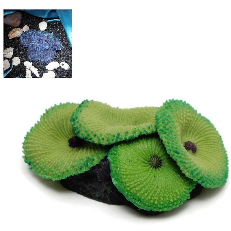 Xm Ornement D'aquarium Artificiel Résine De Corail Plante De Mer Ornement De Corail Artificiel Silicone Bleu Non Toxique