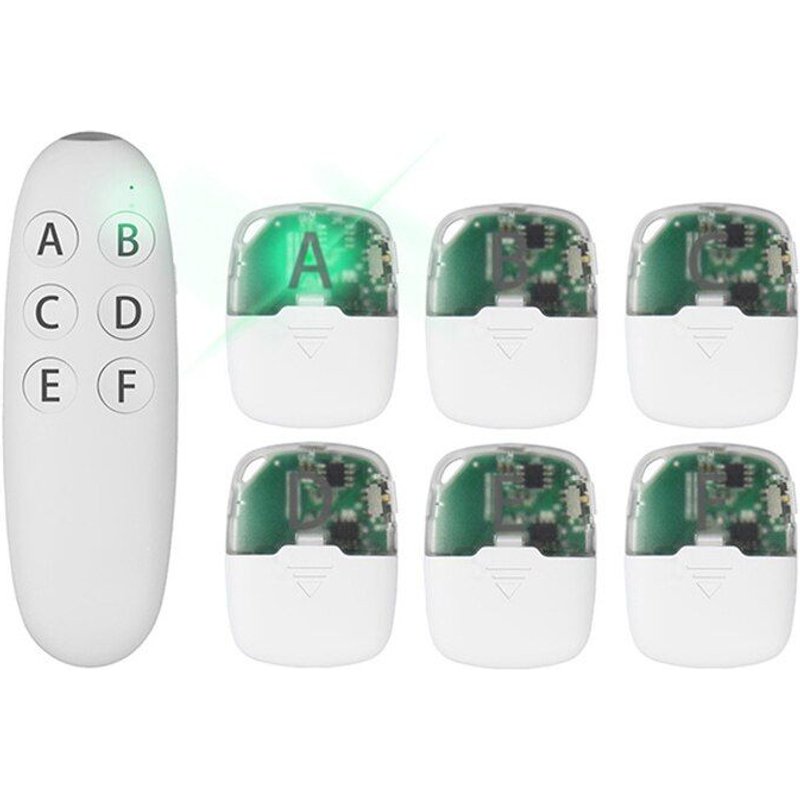 Xm Mini Chercheur De Clé Sans Fil Localisateur De Clé Avec Télécommande 1 Émetteur Et 6 Récepteurs Traqueur De Portefeuille Pour Animaux De Compagnie