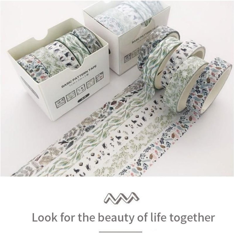 XM 5 pièces/ensemble de bandes décoratives Cadeau d'anniversaire avec ruban de masquage Scrapbook bricolage bande adhésive cadeau artisanal bande couverture d'étiquette