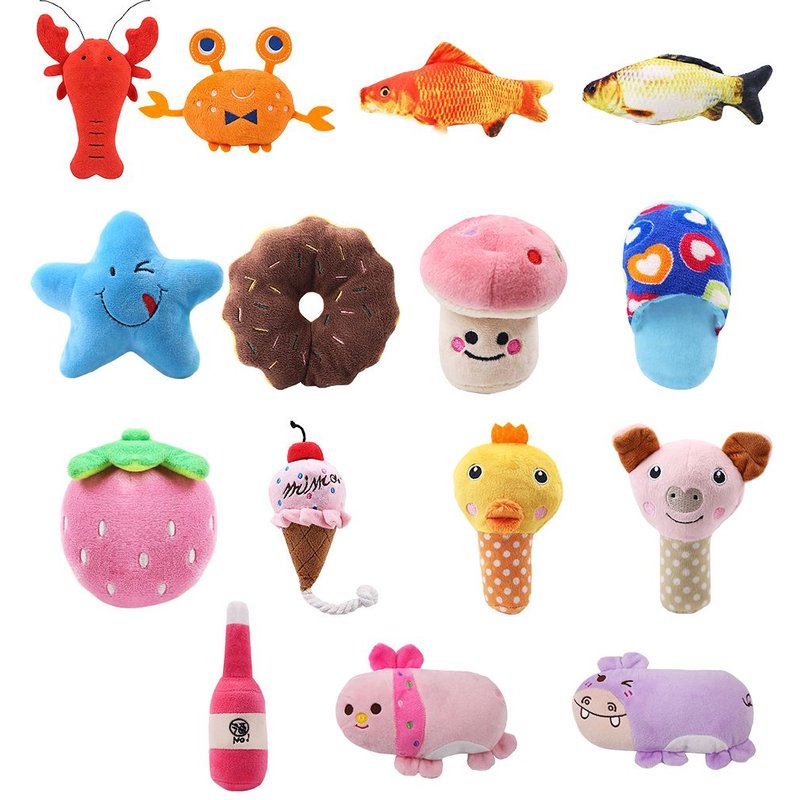 Bon66 Jouets En Peluche À Os Grinçant Pour Chiens Résistant À La Morsure Propre Mâcher Chiot Jouet D'entraînement Banane Douce Carottes Et Légumes Fournitures D'animaux De Compagnie 1 Pièce