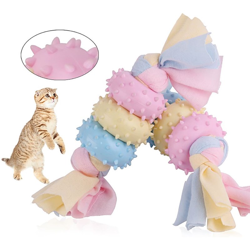 Bon66 Jouet En Corde Pour Chien Amusant Jouet Avec Os D'épine Dents Molaires En Caoutchouc Jouet Pour Animal De Compagnie Résistant À La Morsure Fournitures Molaires Pour Animaux De Compagnie