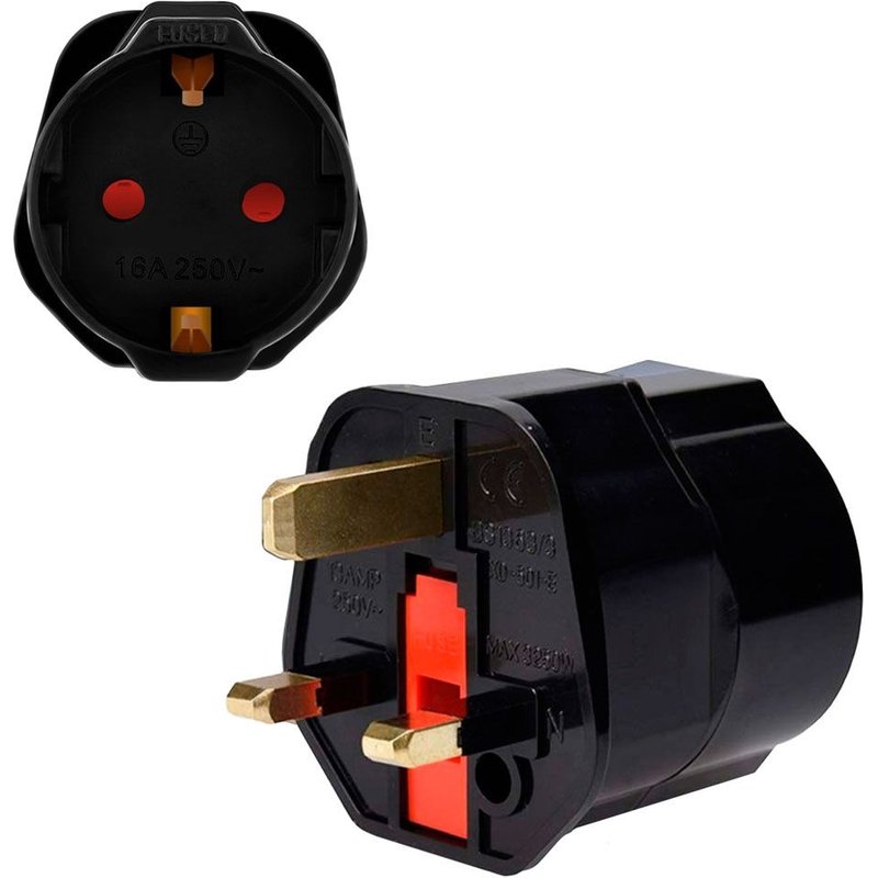 XM adaptateur prise européenne EU Schuko au royaume-uni universel royaume-uni noir réseau en cours d'exécution ue C/E/F 2 broches anglais G 3 broches