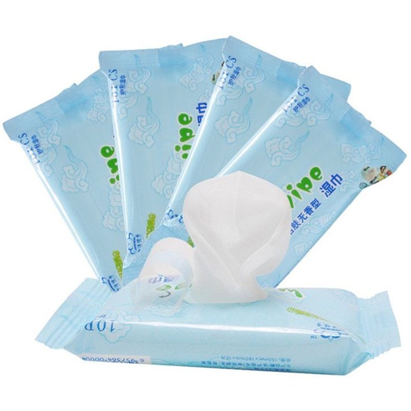 XM 10 lingettes/paquet Portable antibactérien lingette humide tissu désinfectant pour les mains lingettes jetables quotidien propre soins de santé pour les mains