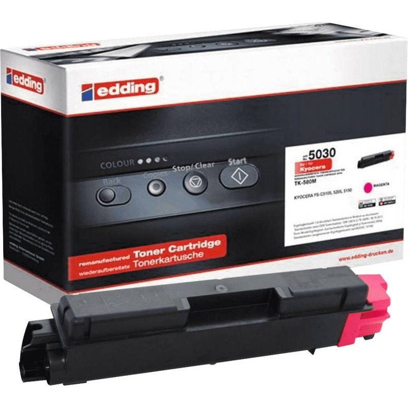 Edding Toner ersetzt Kyocera TK-580M compatible Magenta 2800 Pages EDD-5030