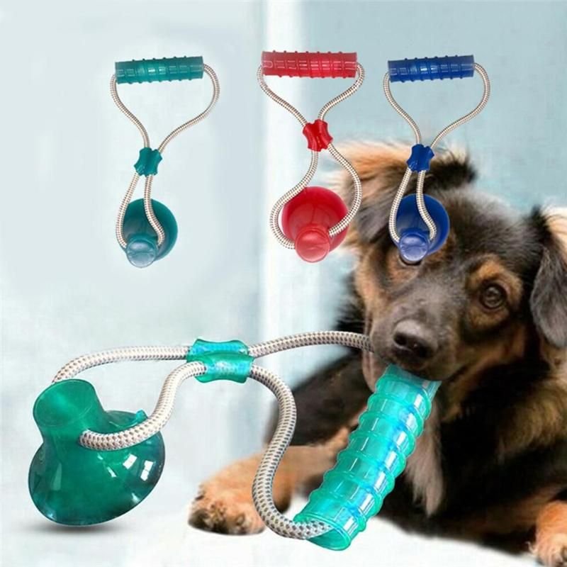 Xm Jouet De Morsure Molaire Pour Chien Interactif Multifonction Ventouse En Caoutchouc Mâcher La Boule Broyer Les Dents Nettoyage Fournitures Pour Animaux De Compagnie