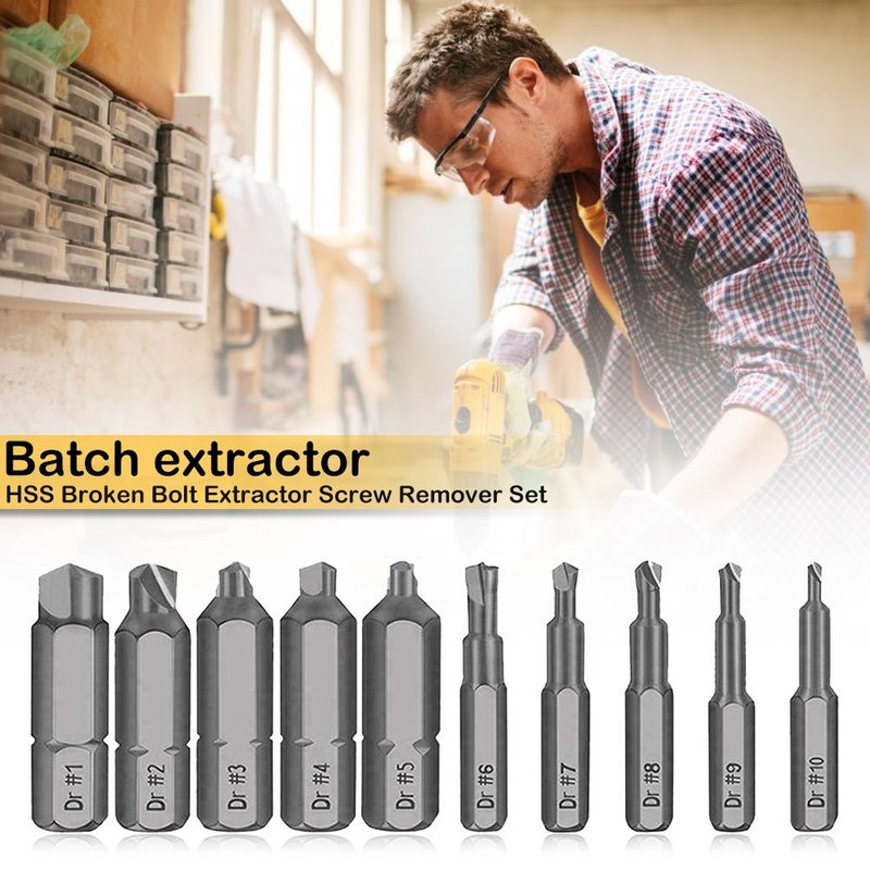 XM 22 pièces ensemble de forets HSS pratique Kit d'outils de retrait de vis à tête cassée extracteur de vis à boulon multifonctionnel Durable