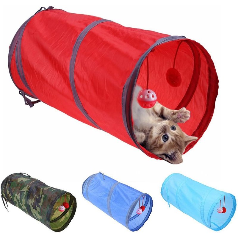 Xm Ballon De Tente En Forme De Tunnel Jouet Tunnel De Chaton Cachette De Jeu Nid Pliant Fournitures Pour Animaux De Compagnie Tubes Et Tunnels