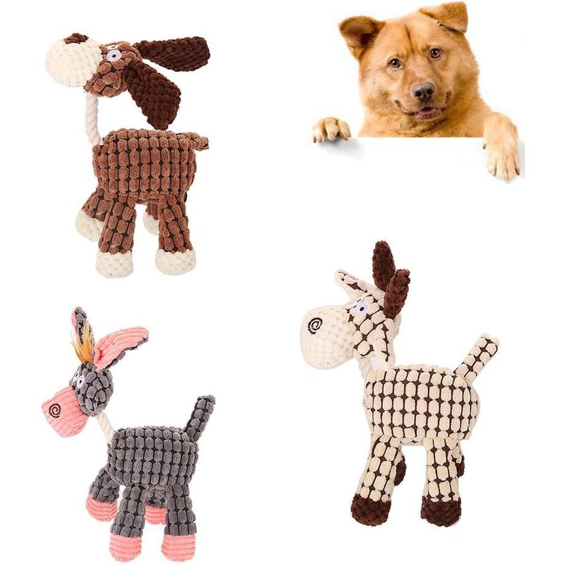 Xm Jouet De Jeu En Forme D'âne Succion Piquage Pour Chien De Compagnie Mâcher Morsure Et Nettoyage Des Dents