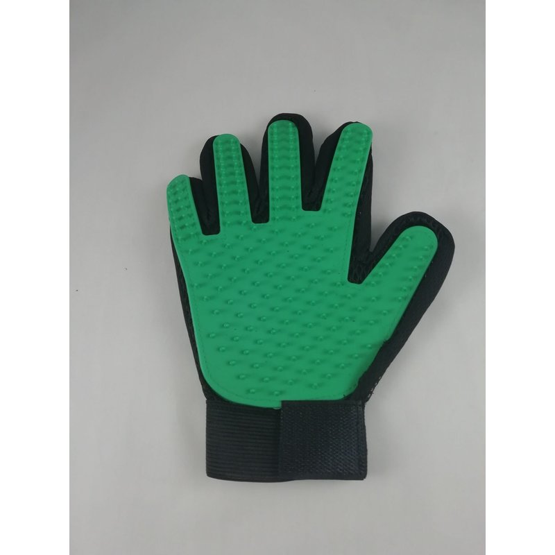 Gant De Brossage Massage Ramasse Poils Picots Toilettage Chat Chien Animaux Vert