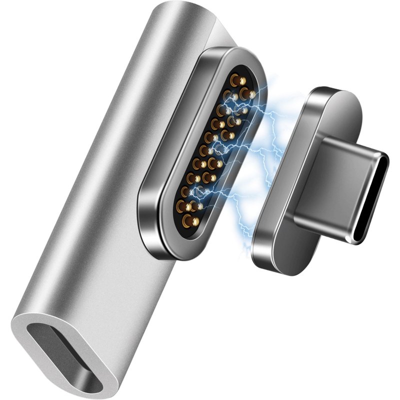 XtremeMac Magnetic Type-C Adapter - Adaptateur USB - USB-C (F) pour USB-C (M) incliné - 20 V - 5 A