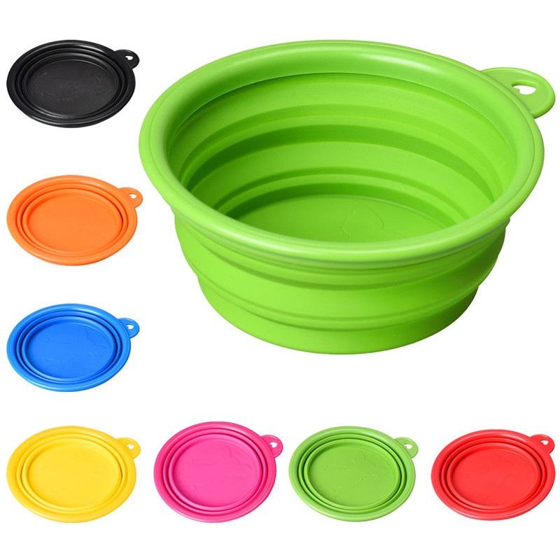 Xm Bol En Silicone Pour Chien Chat Chien Bol De Couleur Solide 2016 Pliable Mangeoire Pour Chiot Chien Récipient Pour Aliments Pliable En Vente