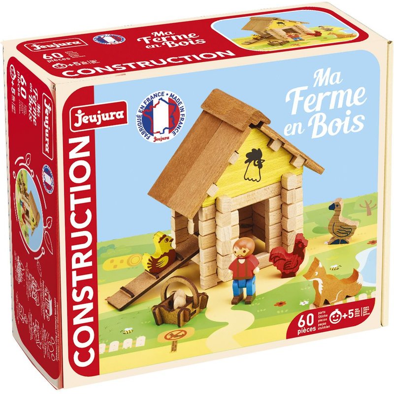 Jeu De Construction Ma Ferme En Bois - 60 Pieces