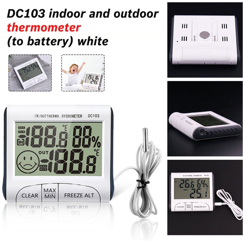 Station météo ménage intérieur et extérieur LCD électronique température humidité mètre affichage de la température thermomètre Hygromete