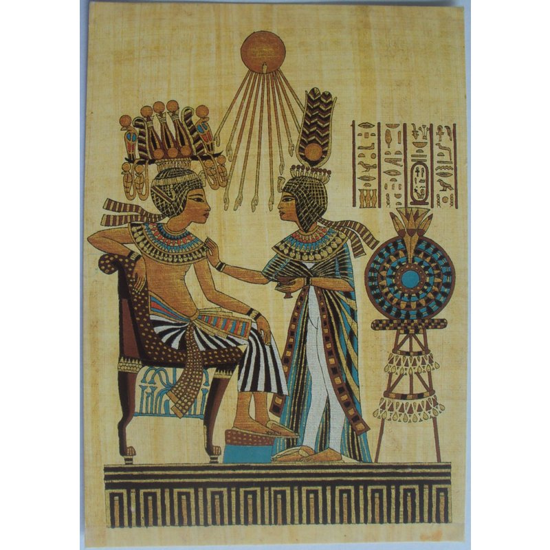 Egypte.. Ankhésenamon Parfumant Toutankhamon . Au Verso 2 Timbres Egypt 35p Air Mail - Lanterne
