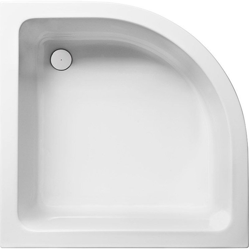 Receveur de douche semi-circulaire en acrylique 90x90x30 INT3 blanc