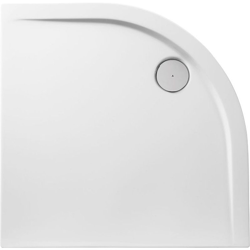 Receveur de douche semi-circulaire en acrylique 80x80x4,5 STY2 blanc