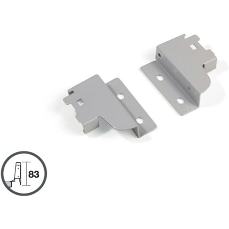 Fixations pour côté - hauteur 141 mm - finition alu - pour tiroir 1 réhausse - 3006625