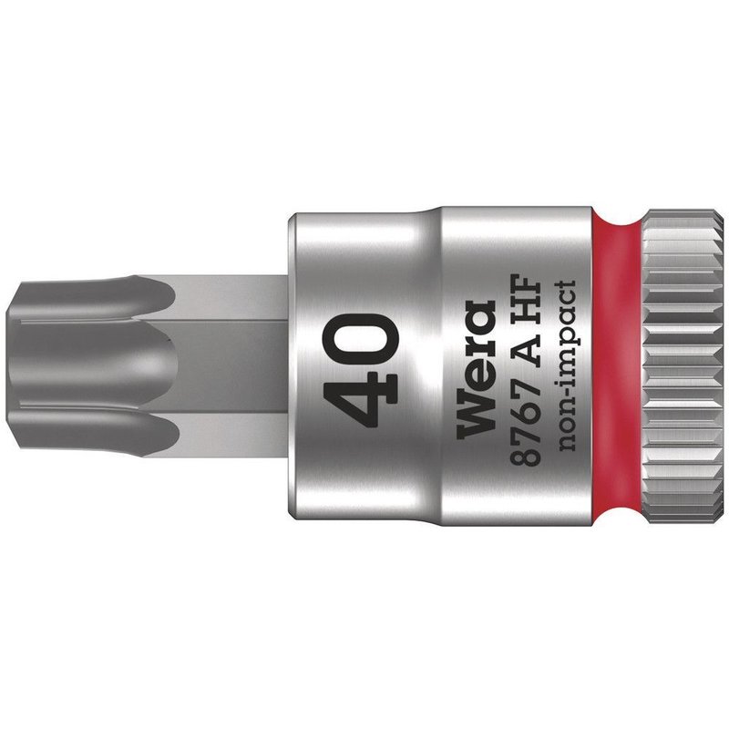 Wera Douille-embout TORX HF Zyklop à emmanchement 1/4"" avec fonction de retenue, 8767 A HF TORX, TX 40 - 05003371001