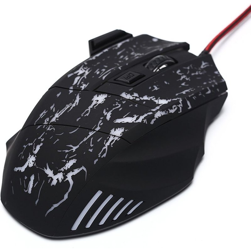 XEjU Souris de jeu filaires USB 5500 DPI 7 boutons LED optiques USB pour PC Gamer Pro Nice