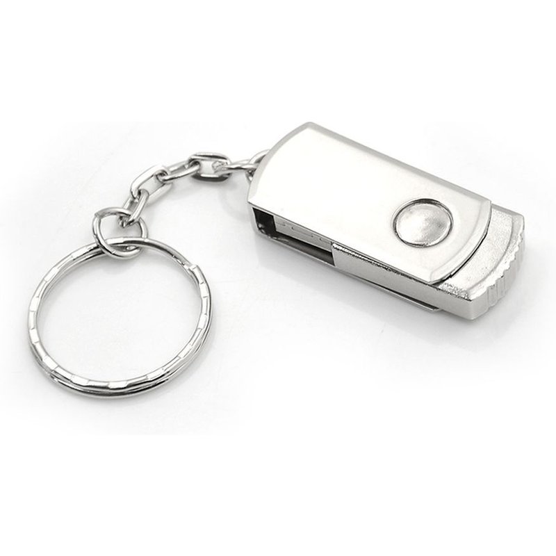 XEjU 1PC Clé USB 2.0 en métal argenté avec clé USB 8GB pour clé USB