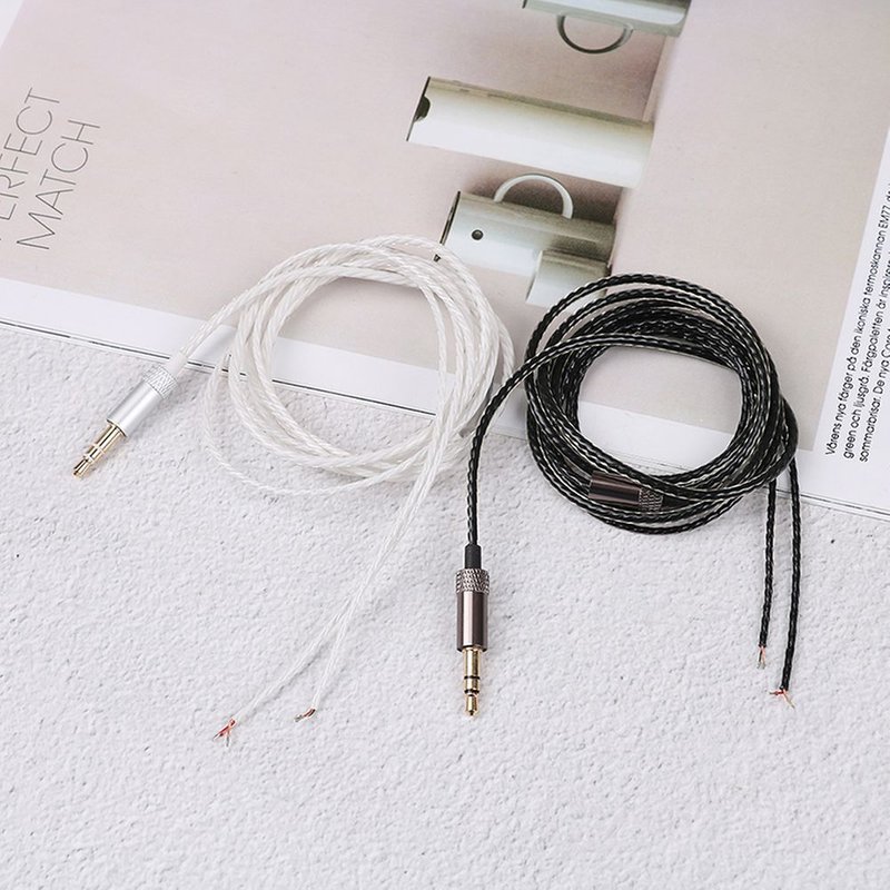 XEjU 3.5mm Jack DIY Earphone Headphone Audio Cable Repair Replacement Cord Wire 120CM