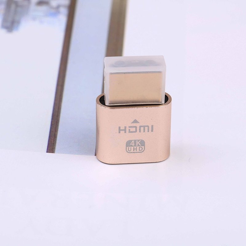 XEjU 1pcs VGA Virtual Display Adapter HDMI Plug Headless Ghost Emulator Video