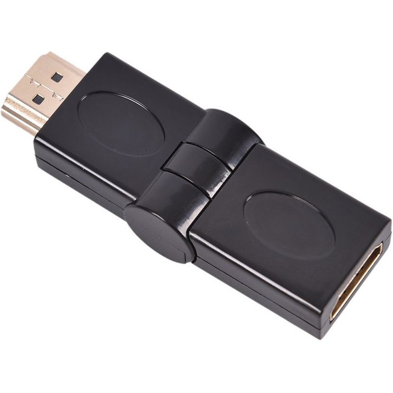 XEjU 1x Portable HDMI Right Angle Male To Female 90-180 Degree Adapter Cable Lead Connector