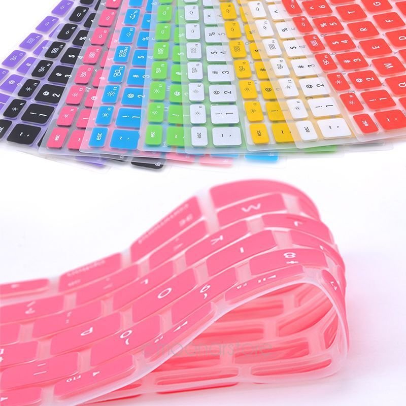 9 couleurs doux clavier autocollants Silicone clavier couverture peau protecteur pour Apple Pro pour MAC 13 15 Air 13