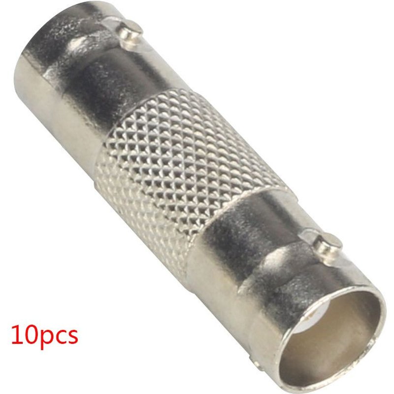 10 pièces adaptateur Surveillance câble vidéo prise femelle CCTV pour caméra pièces de rechange Portable maison argent BNC connecteur