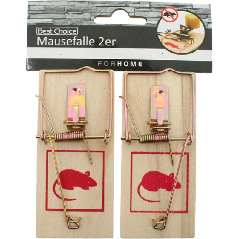 2 X Piège à Souris Rat Tapette Attrape Rongeur Souricière 10x4,5cm Dératisation