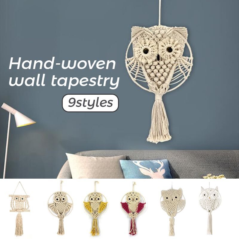 D¿¿Coration Murale Suspendue En Macram¿¿, Tapisserie Tiss¿¿E Style Boho, Attrape-R¿ºves Hibou, D¿¿Coration De Maison, Tapisserie Tricot¿¿E