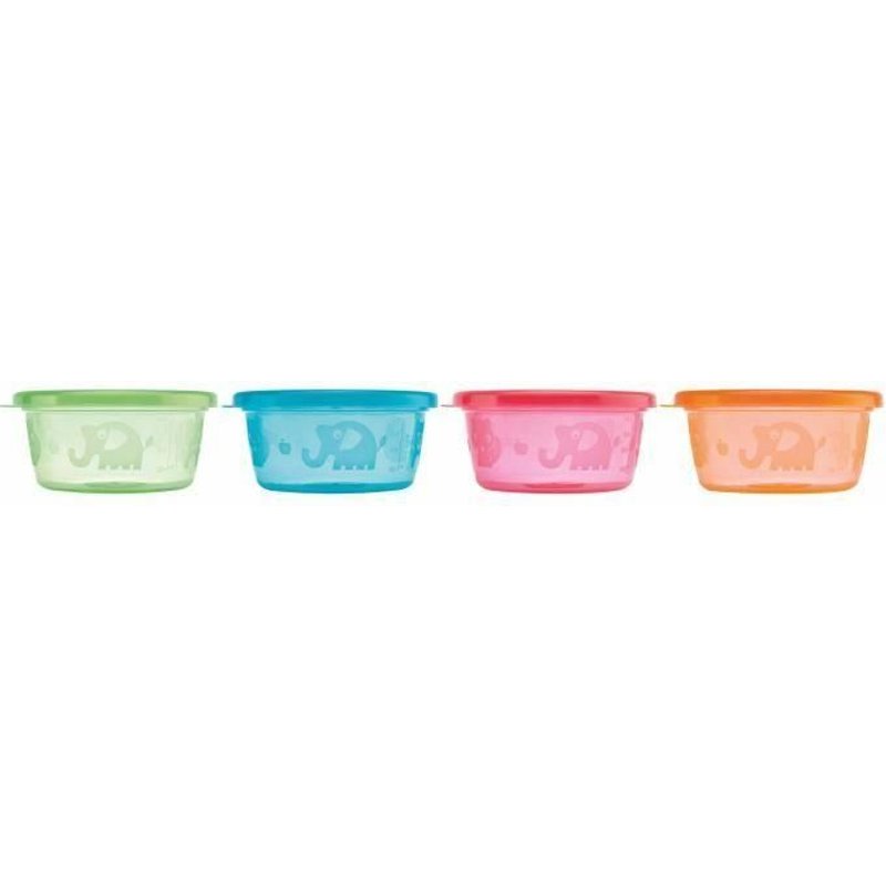 Nuby Pots Pour Encas - 4p - 240 Ml - 3 Mois +